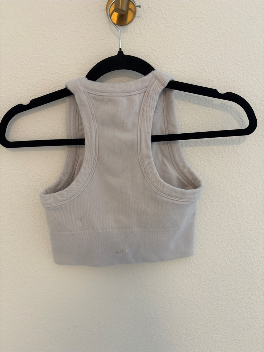 ALO Yoga Light Gray Racerback Sports Bra Tank